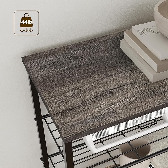 10 Tier Shoe Rack, Large Capacity Shoe Storage Organizer Holds 40 Pairs, Sturdy and Stable, for Entryway, Hallway, Closet, Dorm Room, Charcoal SS10BCG1