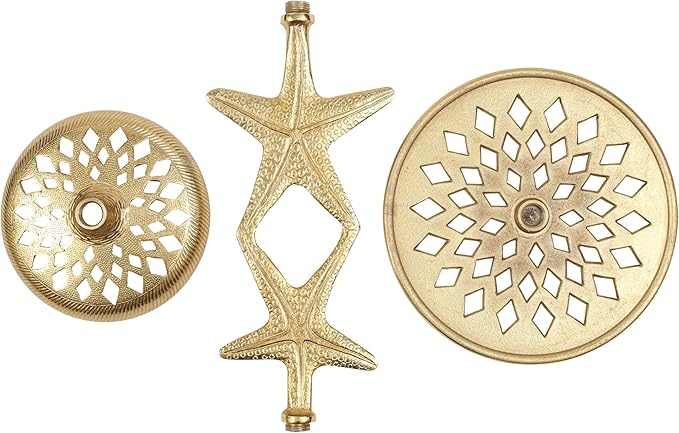 Alpha Living Home Drink Table Small Round Pedestal Side Table Modern Cocktail Table for Patio Sofa Couch Chair Vintage Indoor Metal End Tables for Living Room, Bathroom 15x19 (Gold)