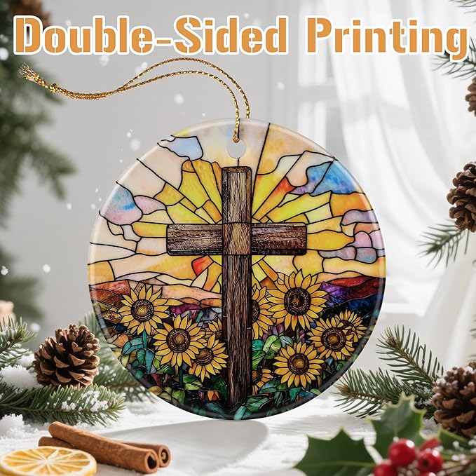 Religious Christmas Ornaments, Christian Cross Ornament, Christmas Tree Decorations, Holiday Decorations, Holiday Ornaments, Religious Gifts, Christian Gift, and Xmas Gift Ideas