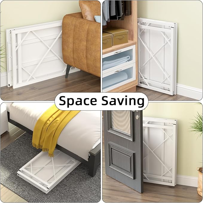 Elephance Folding Desk Writing Computer Desk for Home Office, No-Assembly Study Office Desk Foldable Table for Small Spaces