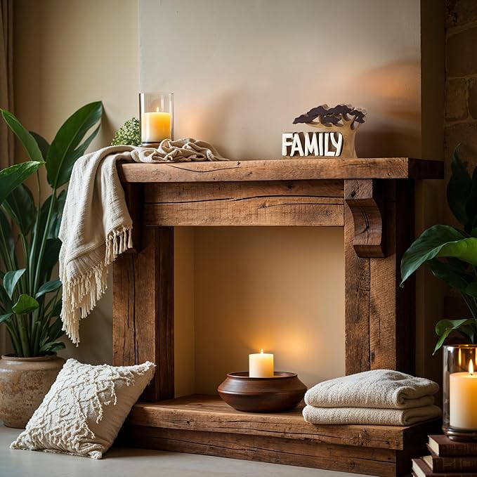 Decozen Gifts for Mom - Wooden Family Sculpture - Mother's Day Birthday Gifts, Home, Office, Living Room, Shelf, Fireplace, Farmhouse, Tabletop, Boho and Mantle Decor - Mothers Day Decorations