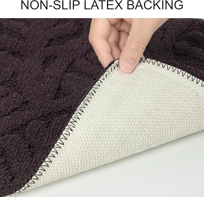 TOONOW Indoor Doormats Front Door Mat,32 "x17, Low-Profile Machine Washable Kitchen Rug, Absorbent Mud Half Round Entrance Mat for Outdoors, Entryway, Patio, Bedroom,Purple