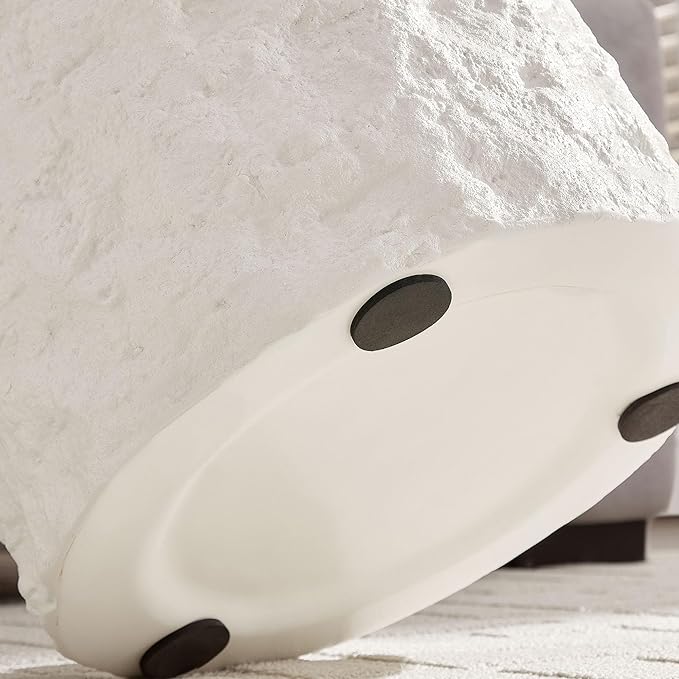 Nesting Coffee Table Set of 2, Modern Round Faux Marble Circle Accent Coffee Tables for Small Spaces Living Room Bedroom Balcony Office Drum Side Table