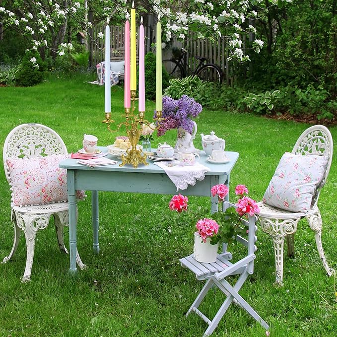 12 Inch Taper Candles, Smokeless Dripless Long Candles - Unscented Decorative Dinner Candles for Home, Wedding, Party, Table Decor, and Holiday Celebrations (6-Pack Assorted Colors B)