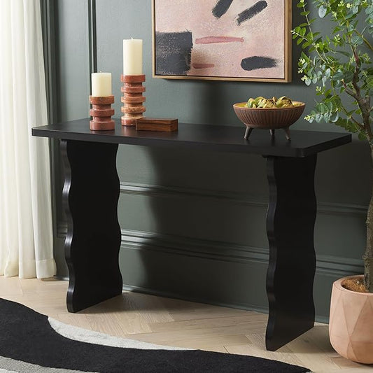 SAFAVIEH Home Collection Preslyn Matte Black Console Table for Entryway, Living Room, Foyer