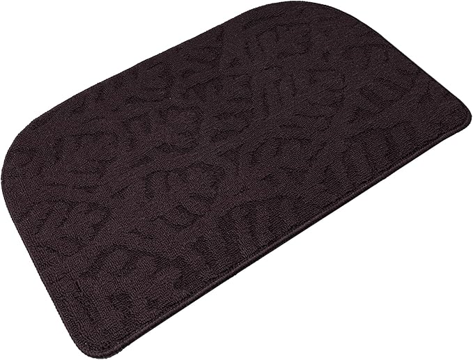 TOONOW Indoor Doormats Front Door Mat,32 "x17, Low-Profile Machine Washable Kitchen Rug, Absorbent Mud Half Round Entrance Mat for Outdoors, Entryway, Patio, Bedroom,Purple