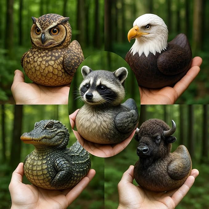 Whimsical Resin Shelf Sitter - 3 Inch Mini Decorative Sculpture for Office Desk Kitchen Living Room School - Creative Tabletop Ornament Gift with Exquisite Detailing (Owl)