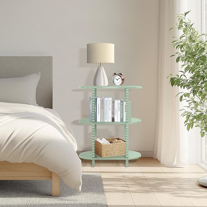 Console Table, Narrow Sofa Table with Storage Shelves, Skinny Side Table for Living Room, Bedroom, Entryway, Foyer, Hallway, Green