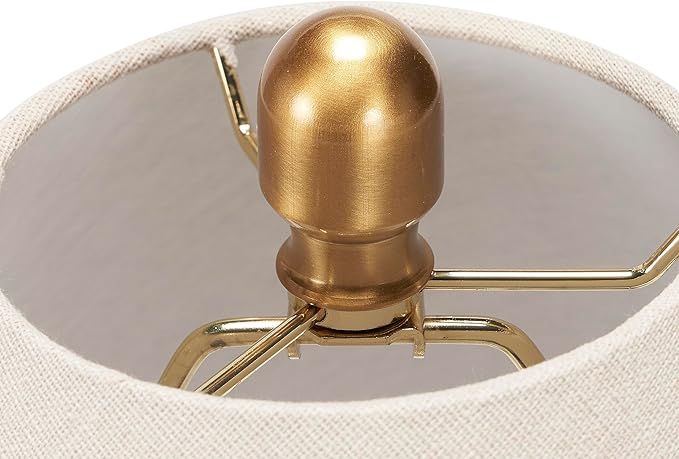 Nourison Home 23" Rustic Brown (Gray Undertones) Ceramic Pot Table Lamp for Bedroom, Living Room, Dining, Home Office, Entryway