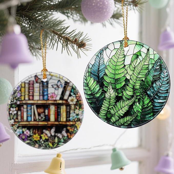 Lush Fern Christmas Ornaments: Christmas Decorations for Tree & Holiday Decor – Holiday Presents, Gift Ideas for Friends, Coworker, Family, Plant Lover, Nature Lover, and Gardener
