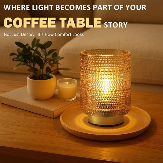 Small Decorative Aesthetic Lamp with Timer for Shelf/Bedside/Coffee Table Decor,Battery Operated Cordless Table Lamps with LED Warm Bulb for Dorm/Office /Patio/Entryway/Mantle/Table Decor(Golden)