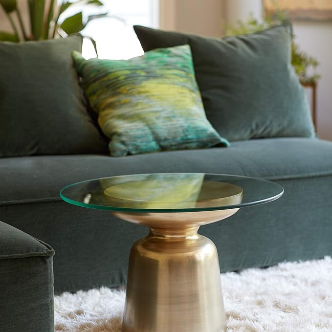 16 inch Round Glass Table Top - Clear Tempered Glass Surface Protector - Safe Pencil Polished Edge - Coffee, Dining and End Table