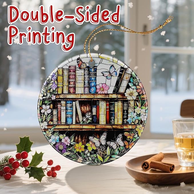 Enchanting Book Christmas Ornaments: Christmas Tree Ornaments & Holiday Decor – Perfect Holiday Presents & Gift Ideas for Friends, Coworker, Family, Book Lover, and Literary Lover