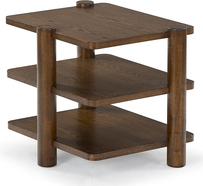 SAFAVIEH Couture Collection Edisyn Medium Oak 3-Shelf Accent Table