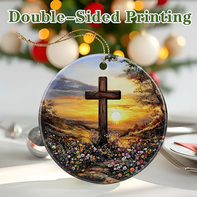 Christmas Ornament, Christian Cross Ornaments, Xmas Decor, Christmas Tree Ornaments, Xmas Decorations for Tree, Holiday Ornament, Gift Ideas, Christian Gifts, Religious Gifts