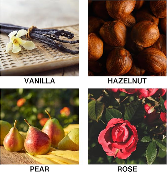 Aroma Diffuser Golden Reverie – Room Scent Diffuser with Essential Oils – Long Lasting Reed Diffuser for Home, Bedroom, or Bathroom – Vanilla & Pear 50ml