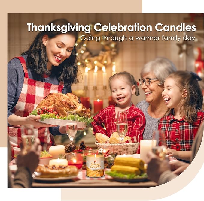 36oz Scented Fall Candles Set, 4Pack Aromatherapy Soy Wax Candles House Warming Halloween Birthday Gifts, Birthday Halloween Chirstmas Candles for Women Men 9oz Apple/Wreath/Cinnamon/Pumpkin Candle