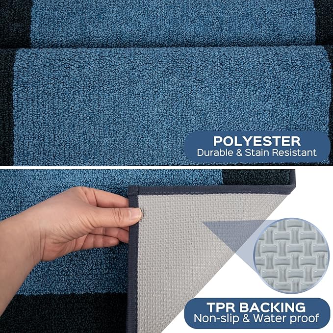 Machine Washable Runner Rug 24" x 70", Non Slip Kitchen Mat for Floor, Absorbent Entryway Rug for Kitchen, Bedroom, Hallway, Bathroom, Door (Roll Packing)