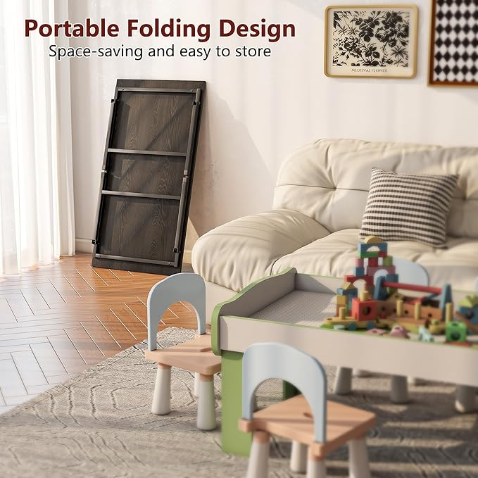 Black Coffee Table Foldable,Center Tables Modern Style, Industrial Wood Tabletop and Metal Frame, Accent Furniture for Home Office, Living Room,End Table,Tea Table, No Assembly