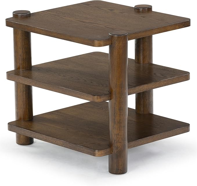 SAFAVIEH Couture Collection Edisyn Medium Oak 3-Shelf Accent Table