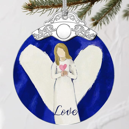 Stained Glass Love Angel Christmas Ornament: Christmas Tree Ornaments & Decor, Holiday Decor – Holiday Presents, Gift Ideas & Gifts for Friends, Coworker, and Family