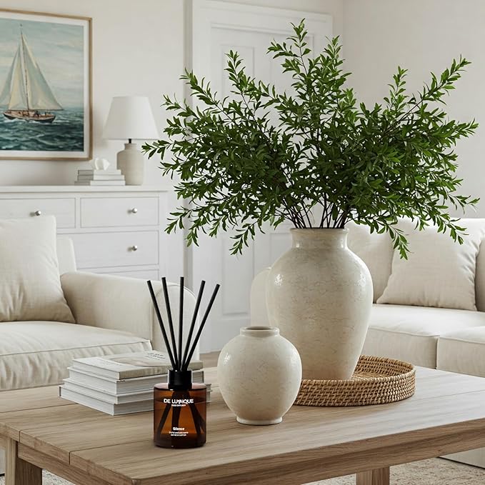 Reed Diffuser for Bathroom – Aroma Bathroom Diffuser with Sticks – Long Lasting Salty Ozonic & Orchid Scent – Home Fragrance for Entryway, Office, or Guest Bath – 150ml