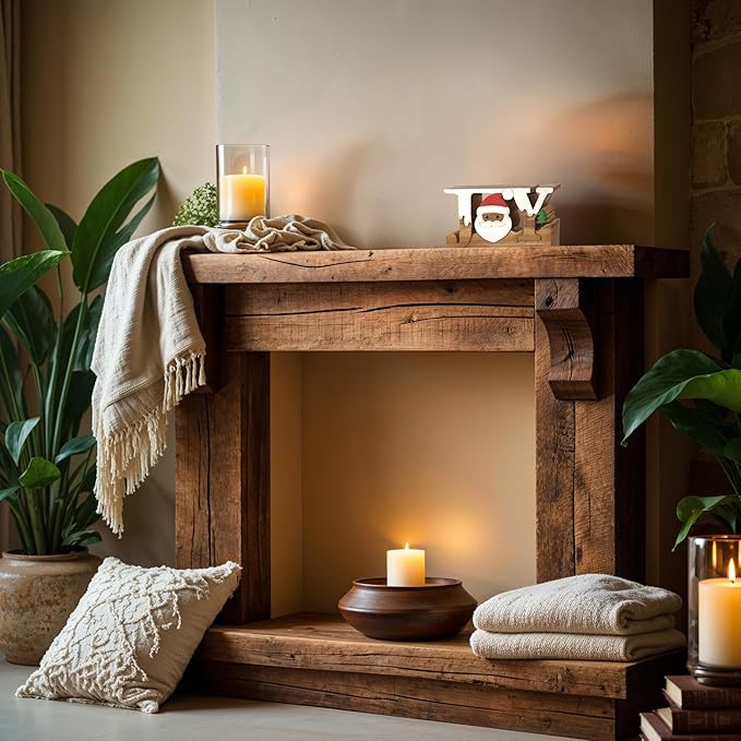 Decozen Living Room Decor: Handcrafted Joy Sign Letters Centerpiece - Bedroom, Indoor Coffee Table, House, Dining Room, Farmhouse & Kitchen Decor, Housewarming Gifts and Accessories - Solid Wood