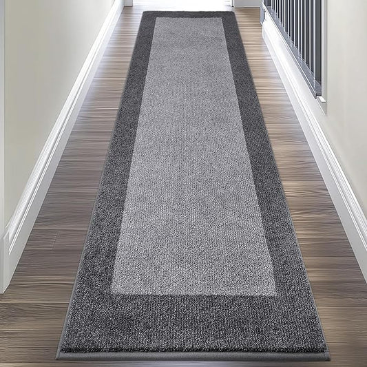 Machine Washable Kitchen Rug 24" x 96", Non Slip Kitchen Mat for Floor, Absorbent Entrance Runner Rug for Bedroom, Hallway, Bathroom, Door (Roll Packing)