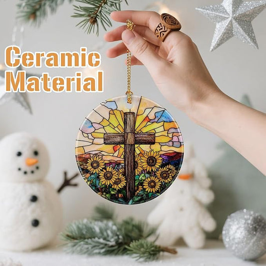 Religious Christmas Ornaments, Christian Cross Ornament, Christmas Tree Decorations, Holiday Decorations, Holiday Ornaments, Religious Gifts, Christian Gift, and Xmas Gift Ideas