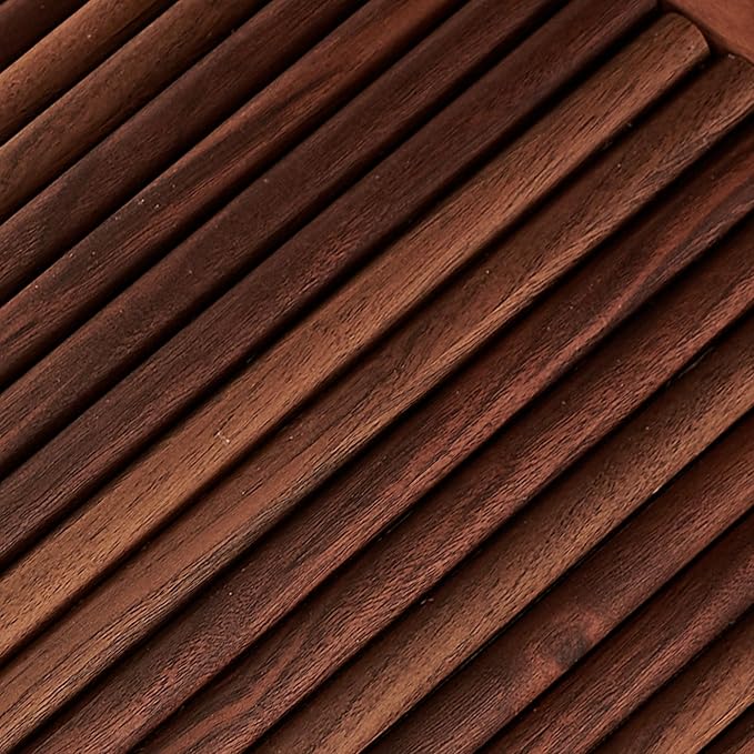 19 Inch Round End Table, Small Accent Pedestal Side Table, Wood Bedside Table for Living Room, Bedroom, Walnut Wood Veneer