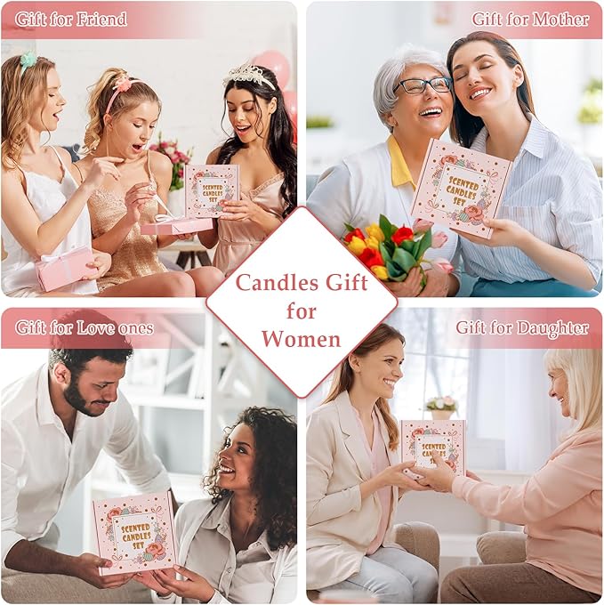 Lilac Scented Candles for Fall Home Decor, 7oz Birthday Candles, Long-Lasting Floral Aromatherapy Candle for Bedroom Bath Gift for Women Birthday New Job House Warming Gifts Halloween Chirstmas Decor