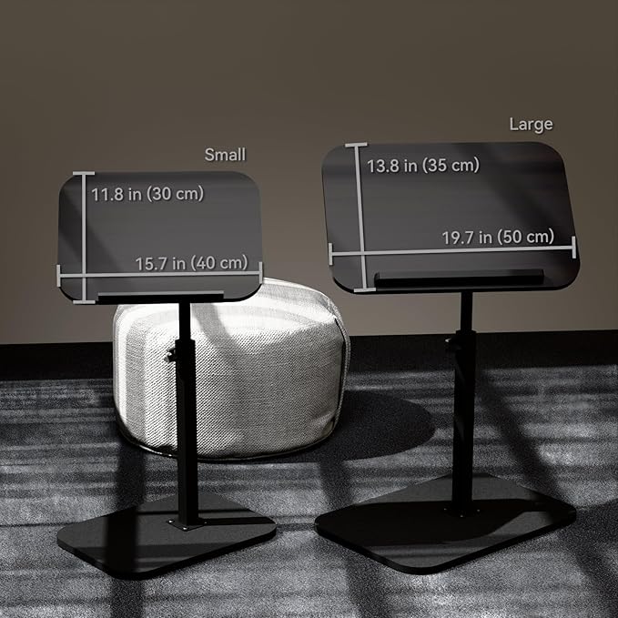 Foldable End Table,17"-31" Adjustable Height,Swivel and Turnable Desktop,TV Tray,Side Table for Small Spaces (Black, 15.7" x 11.8")