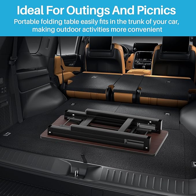 BYMECOST 31.5" Folding Desk, No Assembly Computer Desk, Small Foldable Table with Storage Shelf, Study Table for Small Space, Writing Desk Compact Desk for Home Office (Black, 31.5")