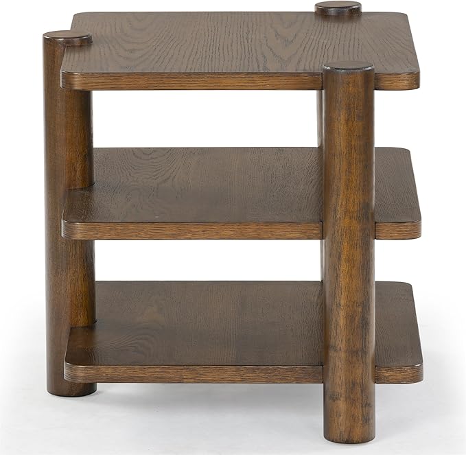 SAFAVIEH Couture Collection Edisyn Medium Oak 3-Shelf Accent Table