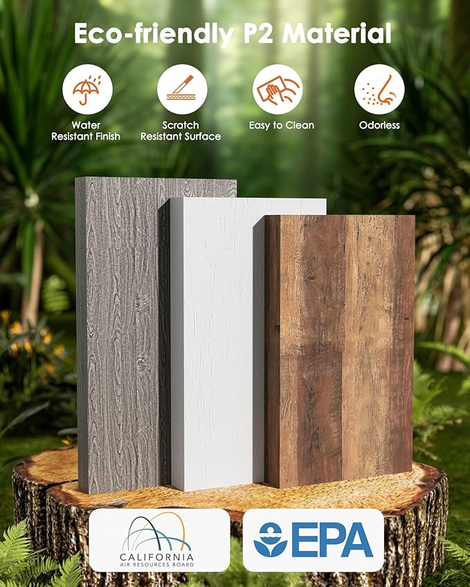 Amada Coffee Table for Living Room, 39.4" Small Coffee Table with Storage, Modern Coffee Tables Open Display Shelf and Hidden Drawers, Farmhouse Wood Center Table Decor Ideal for Home Office, Gray