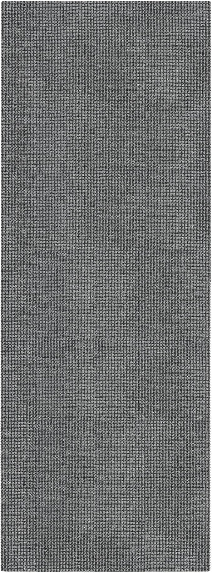 IOHOUZE Washable Runner Rug 2x5 Non Slip Runners for Hallways Entryway Runner Indoor, Kitchen Throw Rug Woven Cotton Floor Carpet for Hall Entrance Bedroom, Dark Grey