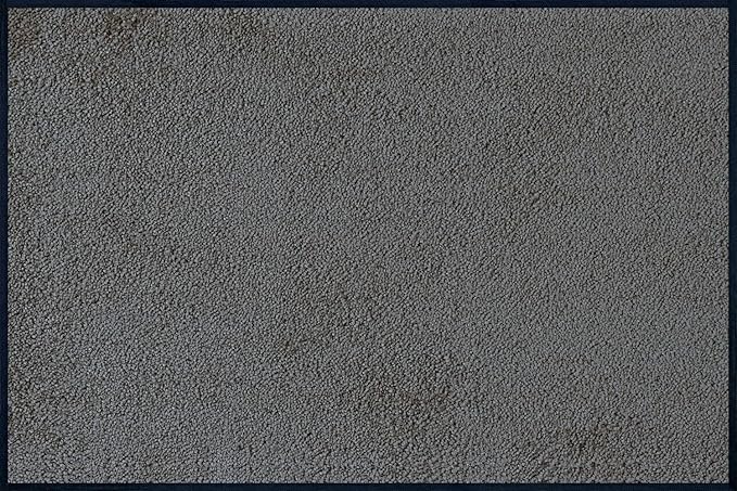 Wash and Dry Monotone Rug Smokey Mount Gray Non-Slip Washable Doormat 24x35 in (Medium)