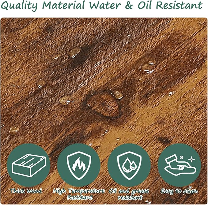 Adjustable C Shaped Side Table, C Table End Tables with Wheels for Sofa, 360° Swivel Sofa Tables for Livingroom,Bedroom,Study and Small Spaces (Vintage Brown)