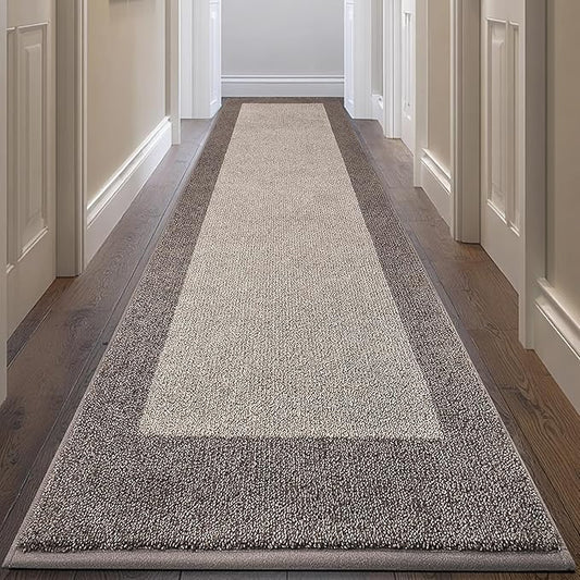 Machine Washable Runner Rug 32" x 120", Non Slip Kitchen Mat for Floor, Absorbent Entryway Rug for Kitchen, Bedroom, Living Room, Hallway, Door (Roll Packing)
