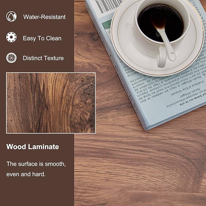 DIMAR GARDEN 2 Set Wood Nesting Coffee Tables,Side Table for Living Room,Steel Frame