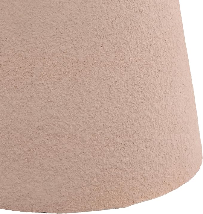 JONATHAN Y TBL1108B Hollie 18" Minimalist Modern Drum Indoor/Outdoor Accent Table Pedestal, Contemporary, Mid-Century, Art Deco, Bohemian, Patio, Garden Room, Bathroom, Living Room, Pink Frosted