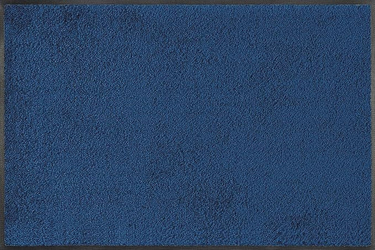 Wash and Dry Monotone Rug, Navy Blue Non-Slip Washable Doormat 20 x 30 in (Small)