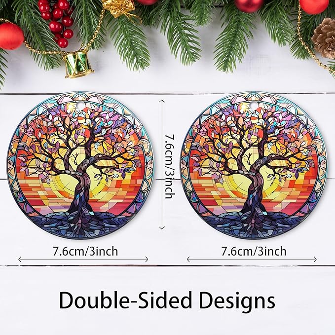 Tree of Life Christmas Ornaments 2025 Tree of Life Ornament Holidays Ornaments Christmas Tree Ornaments Hanging Accessories Navidad decoracion Xmas Gifts for Home Indoor Outdoor Decor