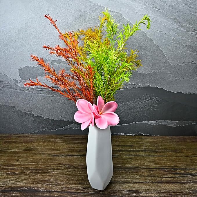 10pcs Pink Flowers PU Real Touch Flowers Hawaiian Plumeria Tropical Artificial Flowers for DIY Floral Gifts Wedding Home Office Table Decor Farmhouse Table Centerpiece Decorations