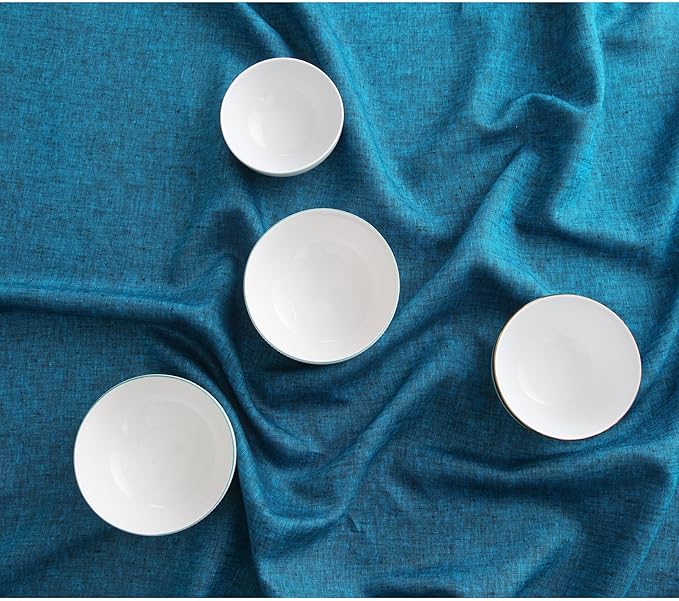 Solino Home Linen Chambray Teal Table Runner 108 Inches Long - Athena, 100% Pure Linen Dining Table Runner 14 x 108 Inch for Fall, Autumn, Thanksgiving - Handcrafted and Machine Washable