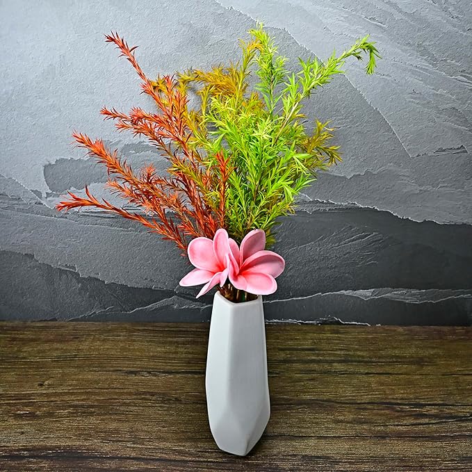 10pcs Gradient Grapefruit Pink Flowers PU Real Touch Flowers Hawaiian Plumeria Tropical Artificial Flowers for DIY Floral Gifts Wedding Home Office Table Decor Farmhouse Table Centerpiece Decorations