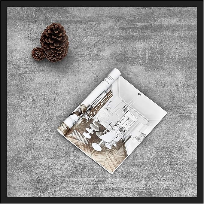 SAYGOER Small Coffee Table Square Modern Coffee Tables for Small Space Low Center Table for Living Room Office, Wood Top with Metal Frames, Easy Assembly, Gray Wood