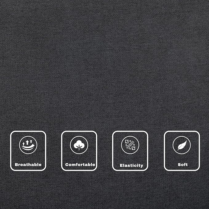 Accent Chair for Living Room,Mid-Century Arm Chair Fabric Living Room Chairs,Upholstered Reading Chair for Bedroom,Single Sofa Chair with Wood Legs for Apartment,Dark Grey