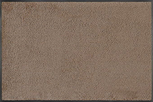 Wash and Dry Monotone Rug, Taupe Non-Slip Washable Doormat 20 x 30 in (Small)