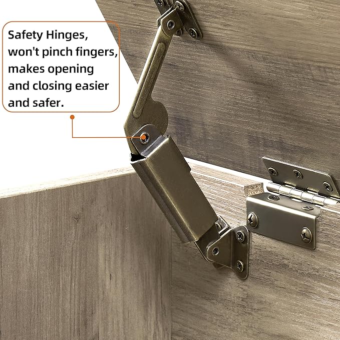 IDEALHOUSE Storage Bench, 23.6" Retro Wooden Storage Chest with 2 Safety Hinges, Loads 300 lb, Easy Assembly, Storage Ottoman Bench for Bedroom Entryway Living Room, Grey